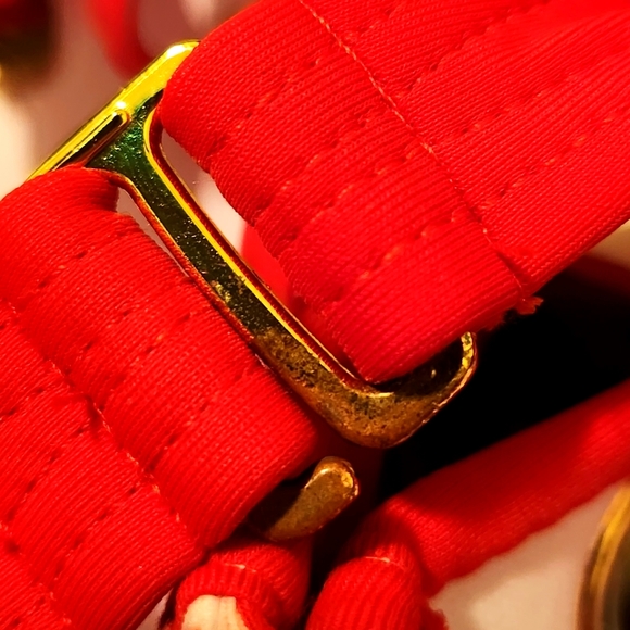 Red Bikini Top w/ Gold/Silver Details - Picture 10 of 13